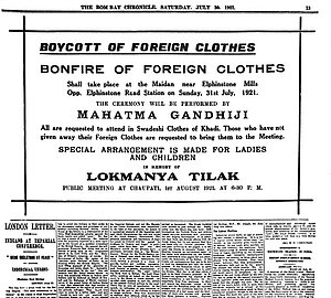 Boykottaufruf gegen den Kauf ausländischer Kleidung