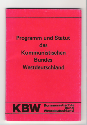 Programm der K-Gruppe KBW